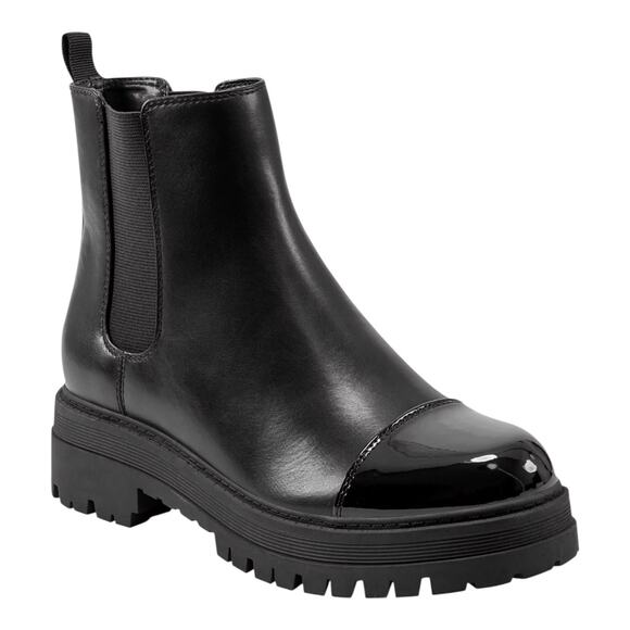 Marc Fisher Women's Pietror Lug Sole Chelsea Ankle Booties Black Size 6 1/2 - Picture 1 of 3